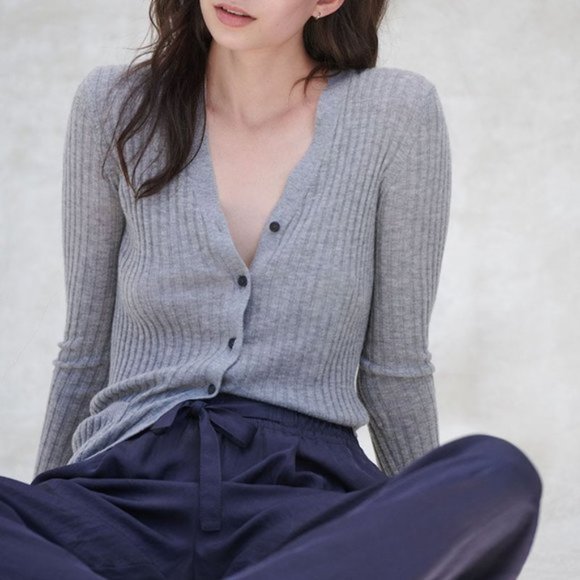 Vince Sweaters - NWOT Vince Skinny Ribbed Cashmere Cardigan